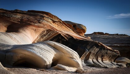 Unusual Rock Formation Dark And Light Colors