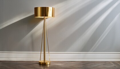 Contemporary Gold Floor Lamp Minimalist Design