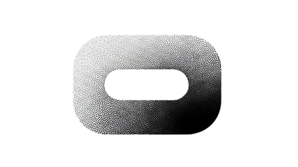 Abstract shape with dot gradient