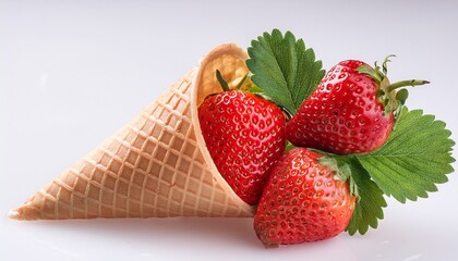 Ice Cream Cone Of Strawberry