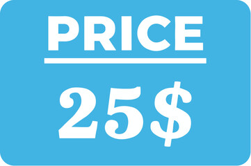 Simple Bold Price Tag Design Presenting a Twenty Five Cents Offer