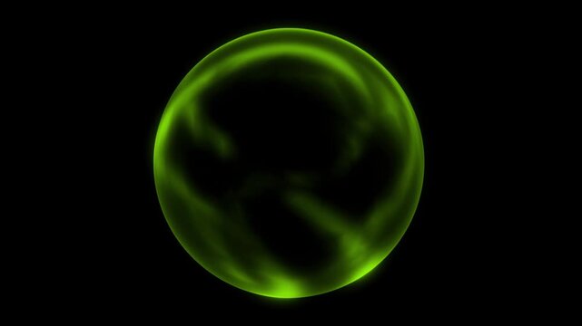 Green Energy Sphere Loop VFX Pack &ndash; 4 Dynamic Orb Animations &ndash; 4K Seamless Loop Motion Graphics