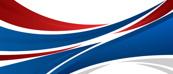 modern abstract background featuring energetic red and blue curved waves with clean white space, perfect for business banners, presentations, and marketing visuals.