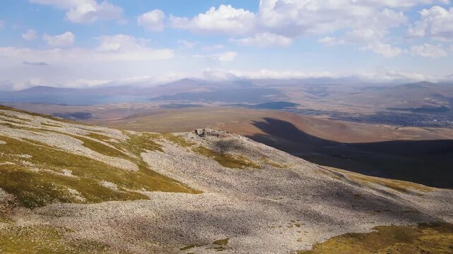 The ancient Abuli Fortress, Patara Abuli mountain, part of the Abul-Samsari range, Lesser Caucasus, Samtskhe-Javakheti, Georgia