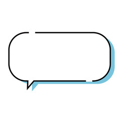 Naklejka premium シンプルな角丸吹き出し