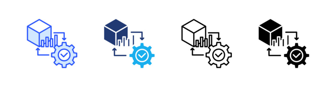 Predictive Multiple Style Icon Set Vector 