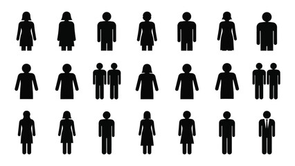 Set of gender symbols isolated on white background, Vector