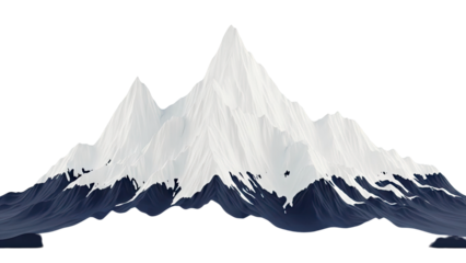 Stylized Snowy Mountain Peaks