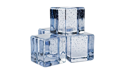Stack of Ice Cubes with Bubbles