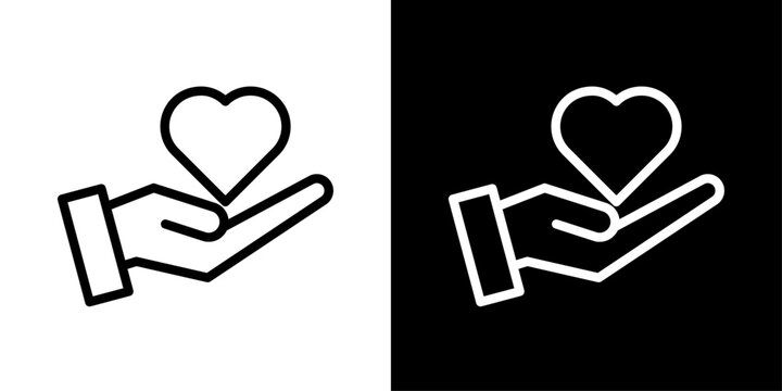 Charity icon representing helping others, donation, generosity, social support, Ramadan giving, and Islamic moral values.