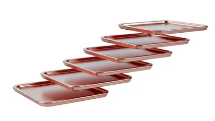 Stacked Copper Baking Sheets