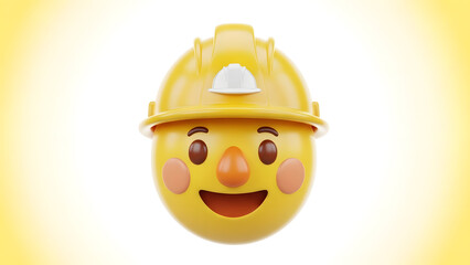 Professional icon design for a construction worker emoji