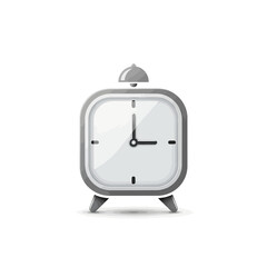 Fototapeta premium Minimalist Gray Alarm Clock Icon. Modern 3D Vector Illustration for Time Management, Schedule, and Deadline Concepts Isolated on White.