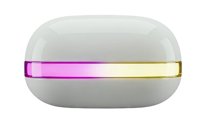 White Orb with Pink and Yellow Gradient Light Band