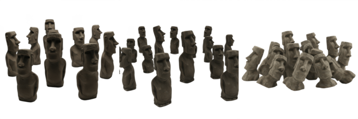 Moai Statues 3D Model