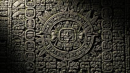 Obraz premium Set of ancient historical hieroglyphic symbols