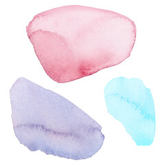 Colorful watercolor brush strokes transparent png