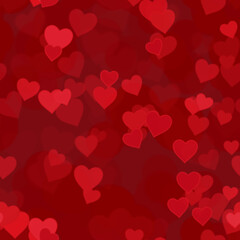 Valentine multiple red hearts background