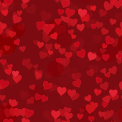 Valentine red hearts background for Valentine's Day