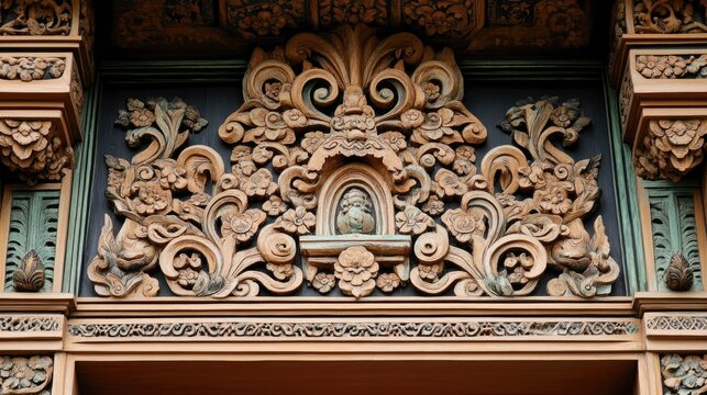 Intricate Carving: Architectural Detail of Balinese Style