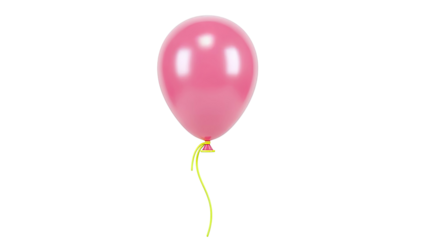 Pink Balloon on White Background