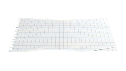 Torn graph paper sheet