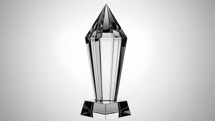 Obraz premium Elegant Crystal Trophy Symbolizing Achievement, Honor, Recognition, and Success in Business