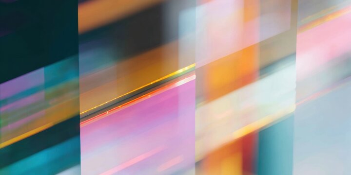 Abstract AI holographic digital interface with glowing light trails and transparent layers for business technology software marketing banner and background - Powered by Adobe