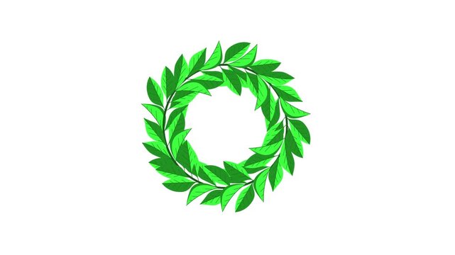 animated background of plant circles for nature themes and wedding invitations etc.