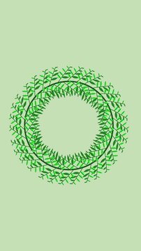 animated background of plant circles for nature themes and wedding invitations etc.