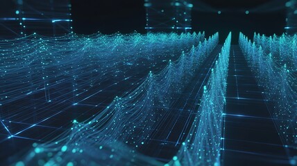 fiber optics background with lots light spots