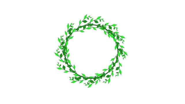 animated background of plant circles for nature themes and wedding invitations etc.