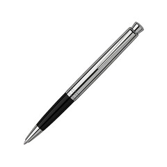 Sleek black and silver pen on white background for business or creative use
