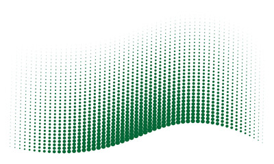 Halftone Dot Wave Pattern Isolated