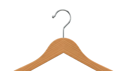 Wooden Hanger with Metal Hook