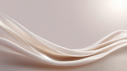 Obraz premium Soft flowing fabric in gentle tones, evoking tranquility and elegance, perfect for backgrounds, fashion, abstract art, or luxury-themed projects, seamless design