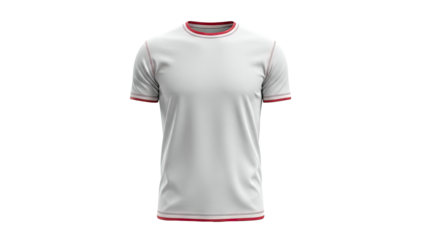 White t-shirt with red trim
