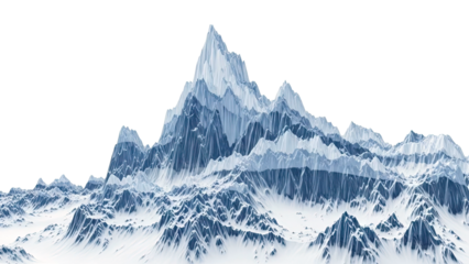 Abstract Blue Mountain Range