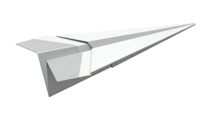 White Geometric Paper Airplane