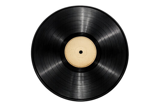 Vinyl record lp black disc analog vintage music audio player isolated transparent background