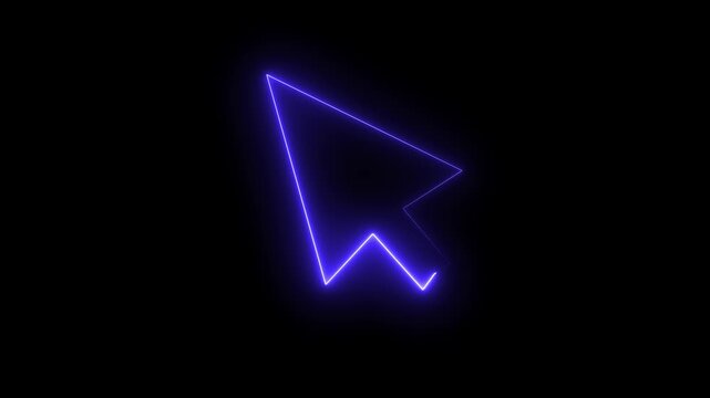 Animation of a mouse cursor in the shape of a pointer with a click, then a double click with the appearance of a circle on the impact of each click (alpha channel) 