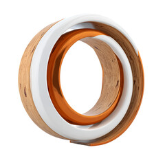 Obraz premium Modern wooden spiral sculpture