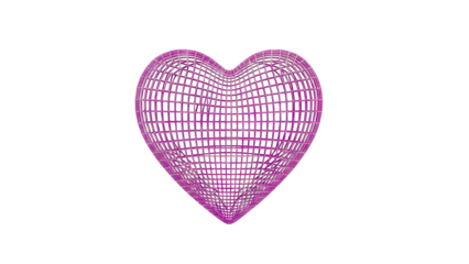 3D Wireframe Heart Shape