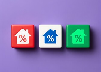 Mortgage interest rates ranked from worst to best options. Concept of comparative ranking of mortgage interest rates. Most affordable and unique.