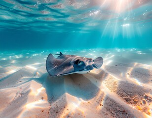 underwater view of a tropical island