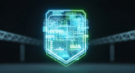 Advanced digital shield protecting data and information in the cyber world.