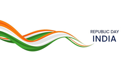 Illustration of a Republic Day India celebration with a character design featuring kids and the Indian flag in a colorful sketch against a vibrant background.