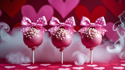 lollipop with pink ribbon