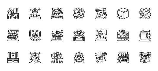 Engineering Line Icon, Outline Symbol for Industrial Development, Mechanical Project, Technical Construction, System Infrastructure, and Innovation Blueprint. Vector Sign Icon.