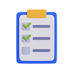 3D Checklist Clipboard